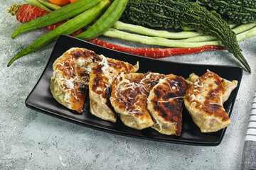 Japanese cuisine - traditional Gyoza dumplings