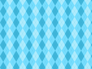 洗練された幾何学パターン　アーガイルチェック　青　水色
