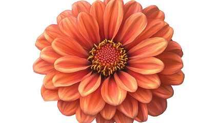 Vibrant Dahlia: A close-up shot reveals a stunning orange dahlia, its intricate layers of petals radiating beauty and delicate texture.