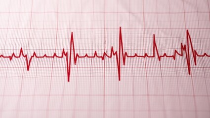 Corrected Qt Interval. Red lines are on ecg line