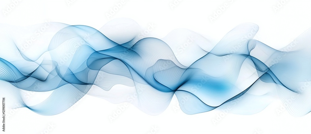 Poster this image features flowing blue waves, creating a sense of tranquility and movement. ideal for desi