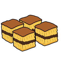 Sweet martabak indonesian typical food vector illustration 