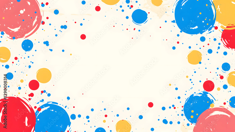 Aufkleber colorful splatter design with empty center for text or images