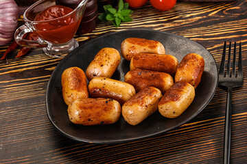 Roasted chicken mini sausages for breakfast