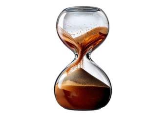 Modern hourglass design contemporary decor home stylish art isolated on a transparent or white background.