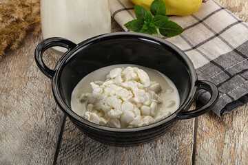 Grain cottage cheese with sour