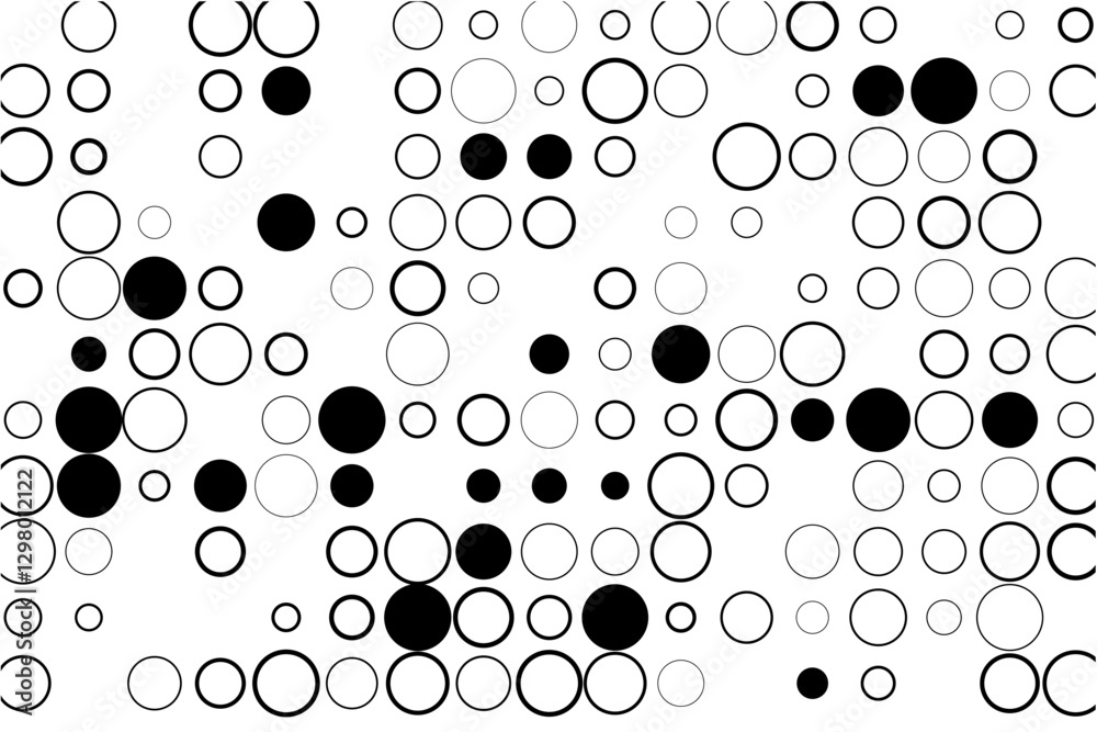 Fototapete abstract grid with random gaps and black fills