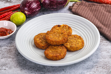 Fried potato crispy golden hash brown