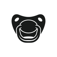 Baby pacifier icon in flat style. Nipple for newborn child vector illustration on isolated background. Soother sign business concept.