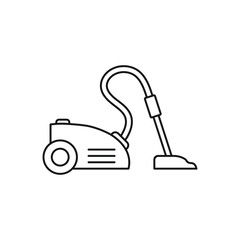 Vacuum cleaner icon in flat style. Equipment for house cleaning vector illustration on isolated background. Clean machine sign business concept.