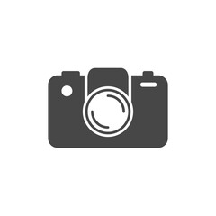 Camera icon in flat style. Photography equipment vector illustration on isolated background. Photo sign business concept.