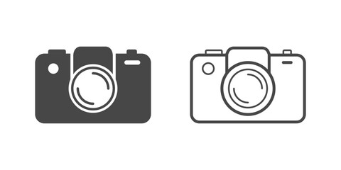 Camera icon in flat style. Photography equipment vector illustration on isolated background. Photo sign business concept.