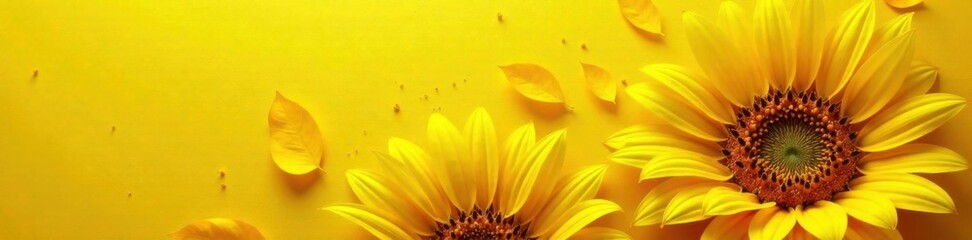 Obraz premium sunflower bright yellow leaf gold foil texture, golden, golden leaf, yellow