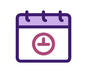 calendar reminder date spiral icon. Calendar date appointment illustration icon vector