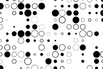 Geometric pattern combining missing circles and black accents