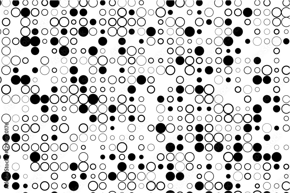 Fototapete minimalist design of circle grid with gaps and fills