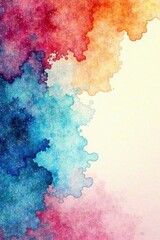 Obraz premium Watercolor business card template with geometric patterns , Bright colors, Geometric shapes, Colorful designs