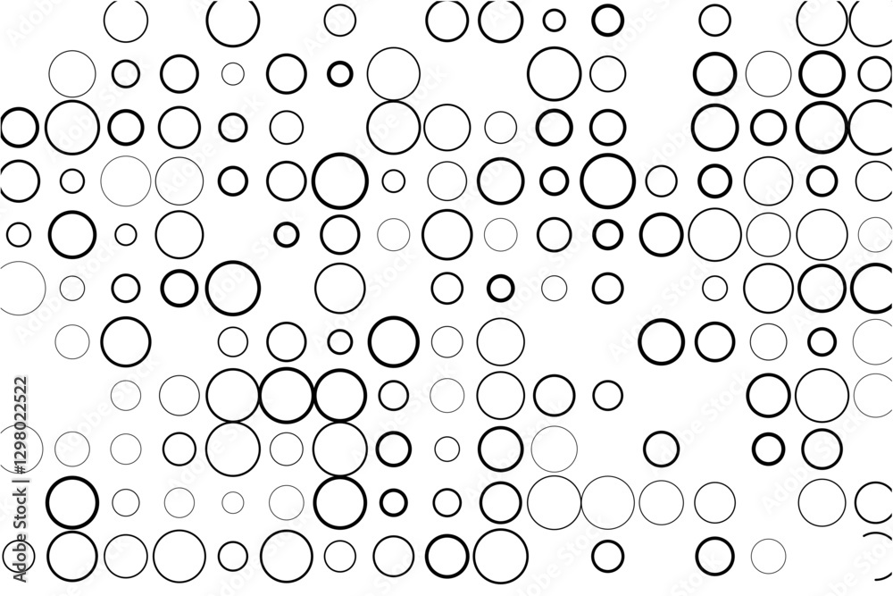 Fototapete minimalist design with intermittent missing circles pattern