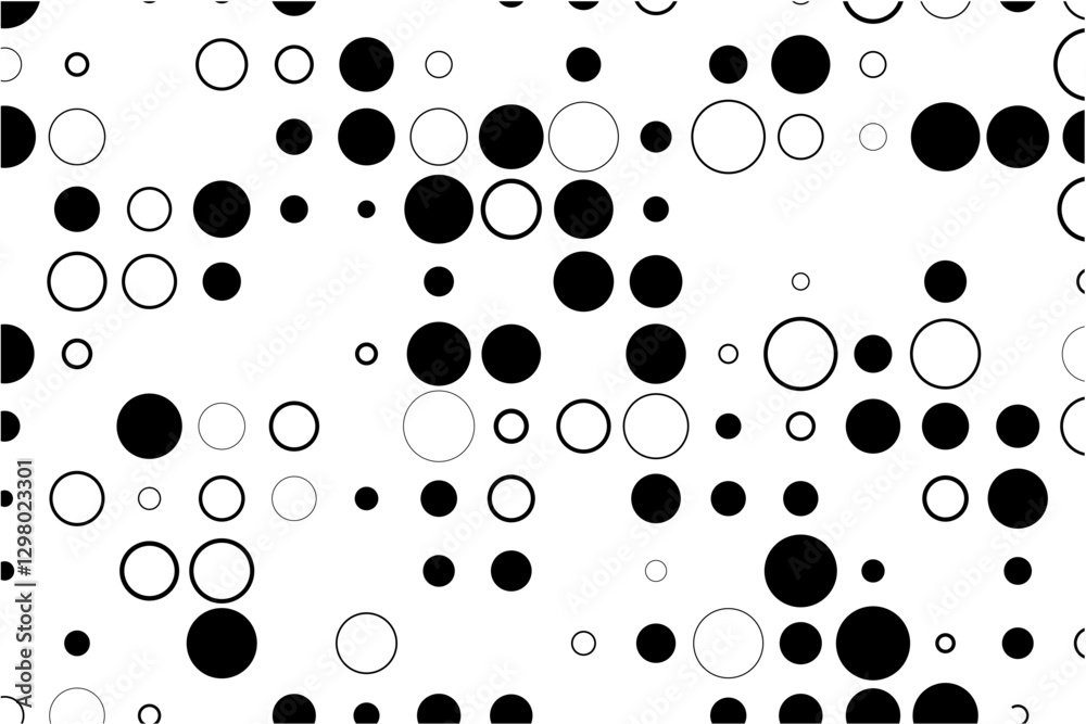 Poster Abstract grid with random gaps and black fills