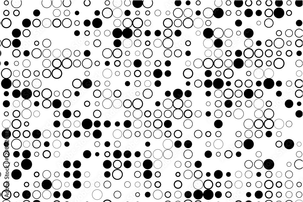 Fototapete minimalist design of circle grid with gaps and fills