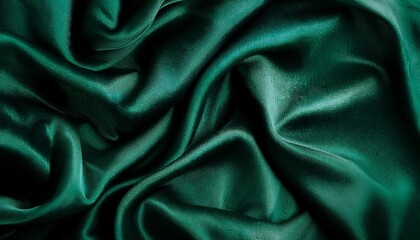 Fototapeta premium A luxury velvet fabric texture in deep emerald green, rich and inviting, exuding elegance and sophistication.