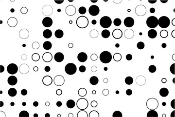 Geometric pattern combining missing circles and black accents