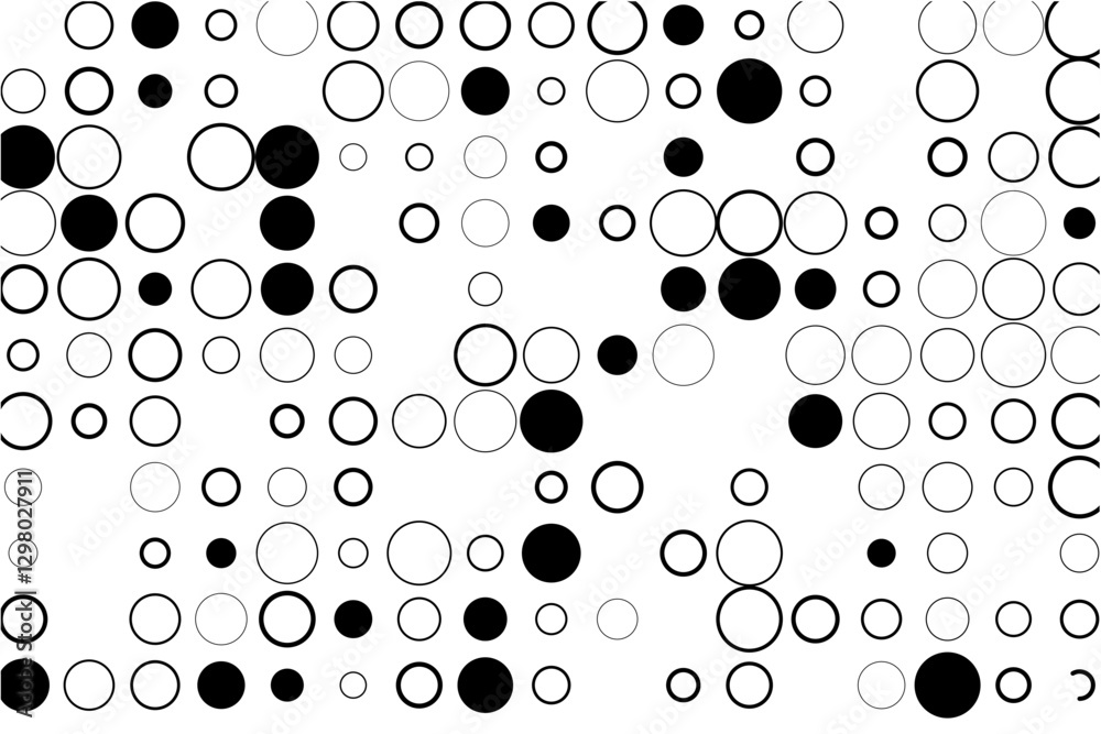 Fototapete abstract grid with random gaps and black fills