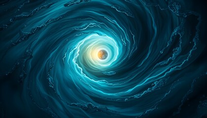 Abstract Ocean Vortex: A Mesmerizing Aquatic Swirl
