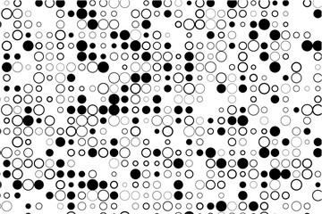 Minimalist design of circle grid with gaps and fills