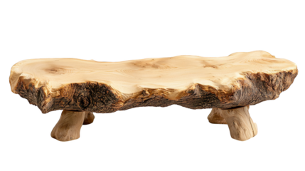 Serene wooden bench, a relaxing retreat in nature's embrace