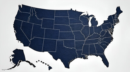 United States map silhouette.