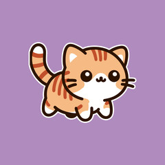 kitten tabby  cat cute feminine playful cartoon
