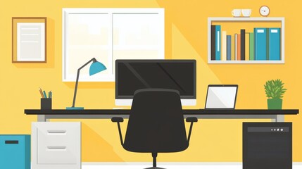 Fototapeta premium Work space comfortable, Modern workplace. 