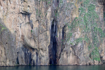 Rock face close up on the coast of Heimaey Island - Vestmannaeyjar - Westman Islands - Iceland