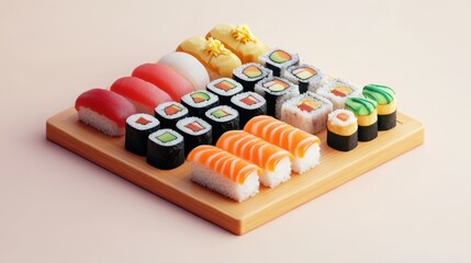 Delicious sushi set