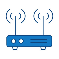 WiFi Blue Line Icon. Device, Technology, Smart Device, AI Line Editable Stroke Icons
