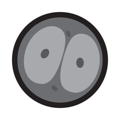 Zygote 2 cell stage glyph icon