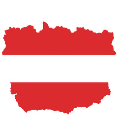Fototapeta premium austria map and flag