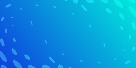 Blue abstract vector business long banner template. Business minimal background with halftone circle frame . vector ilustration