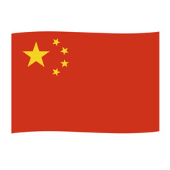 chinese flag on a white background
