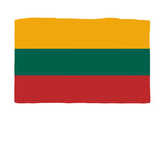 lithuania flag and map collage