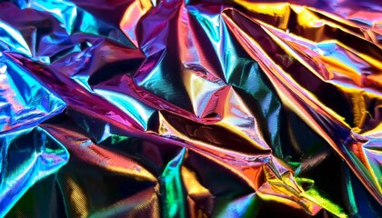 Microscopic holographic foil: sharp prismatic light reflections create futuristic appearance.  Vibrant and technological texture. Ideal for tech and abstract backgrounds.