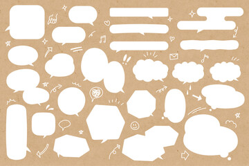 ふきだしセット、吹き出しイラストセット