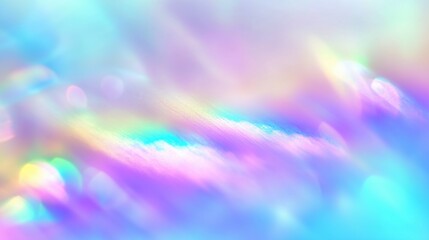 Surreal aura rainbow laser light refraction texture overlay effect holographic background,Generative Ai illustration
