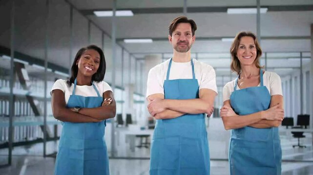 Commercial Janitor Cleaning Staff