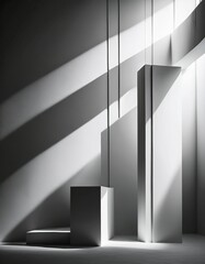 Monochrome light & shadow interplay with soft geometric gradients.  Abstract, subtle, and modern. Ideal for text backgrounds and minimalist design overlays