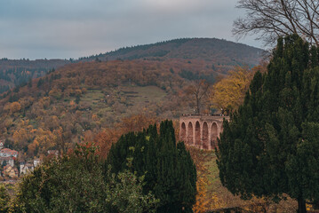 Obraz premium autumn landscape in the Heidelberg, Germany