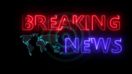 International news background animation icon, Breaking News Broadcast TV Animation.  Breaking News Broadcast TV Animation Graphic Title animation, international news background animation, 