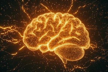 Brain with neural network connections 