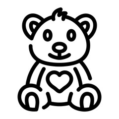 teddy bear Line Icon
